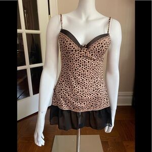 - Babydoll Chemise with Sheer Black Lace Trim